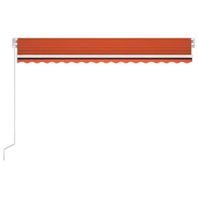 vidaXL izvelkama markīze ar LED, 400x300 cm, oranža un brūna