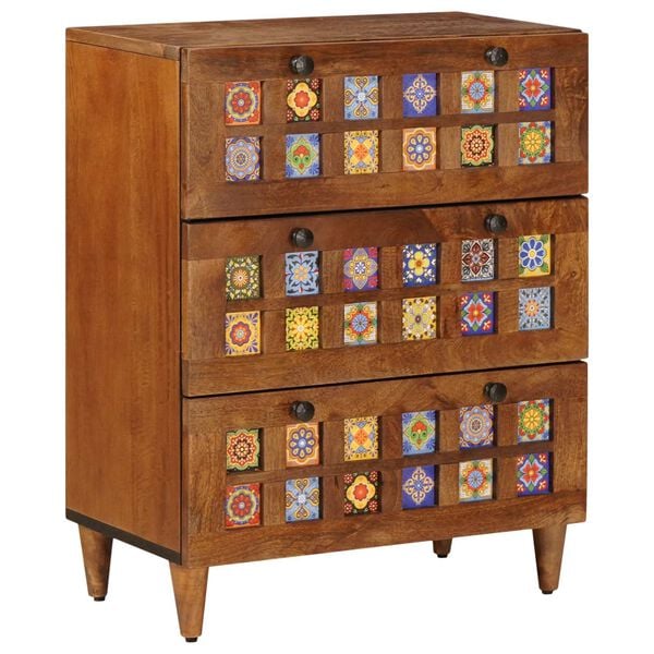 vidaXL Puse 3 pcs Valriekstu koks Cieta mango koksne