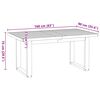 vidaXL ēdamistabas galds, NOAIN, U formas kājas, 160x90x75 cm, priede