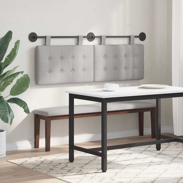 vidaXL Karājo&scaron;s galvgalis Mākoņu pelēka 130 x 55 x 5 cm audums