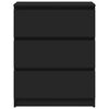 vidaXL kumode, melna, 60x35x70 cm, inženierijas koks