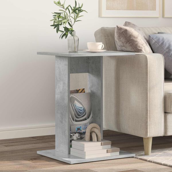 vidaXL Sānu galds Betona pelēks 45 x 40 x 62,5 cm Inženierijas koks