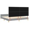 vidaXL Gultas rāmis ar galvas klāju Gai&scaron;i pelēka 200 x 200 cm audums