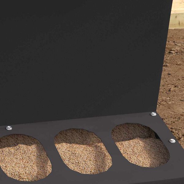 vidaXL Vistas barotava Melna 30 x 30 x 39 cm Auksti velmēts tērauds