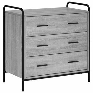 vidaXL Atvilktņu skapis Pelēks Sonoma 70 x 39,5 x 71 cm