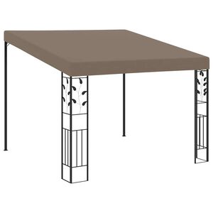 vidaXL dārza nojume, stiprināma pie sienas, 3x3x2,5 m, pelēkbrūna