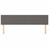 vidaXL gultas galvgaļi, pelēks, 160x5x78/88 cm, mākslīgā āda