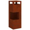 vidaXL Uguns bļoda Brūna 35 x 35 x 100 cm Novecināts tērauds