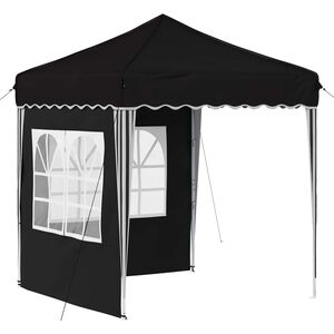 vidaXL Pop-up svinību teltis 195 x 195 x 245 cm Melns Oksforda audums