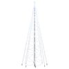 vidaXL Ziemassvētku eglīte ar metāla kātu, 1400 vēsi baltas LED, 3 m