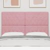 vidaXL LED gultas galva ar galvas klāju Rozā 144 cm Poliesters