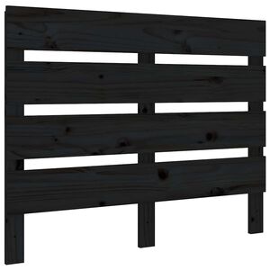 vidaXL galvgalis, melns, 100x3x80 cm, priedes masīvkoks