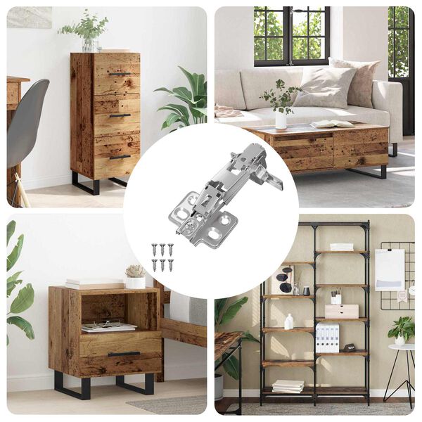 vidaXL Eņģe 126 pcs Niķelis 139 x 64,1 x 10 mm Dzelzs