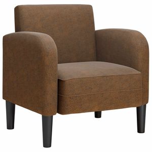 vidaXL dīvāna krēsls ar roku balstiem, brūns, 54 cm, mākslīgā āda