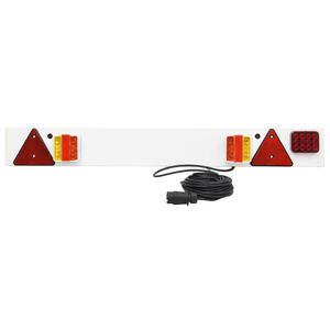 vidaXL piekabes lukturis, sarkans, 115x6x14 cm, 12 V, LED spuldze