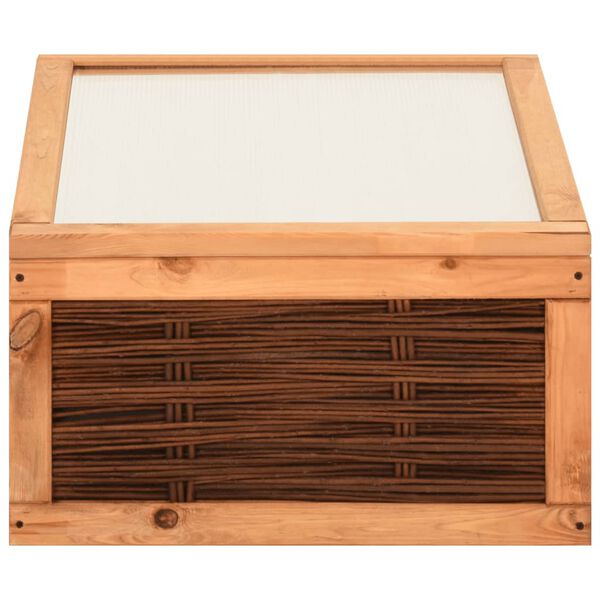 vidaXL siltumnīca, 60x80x45 cm, priedes masīvkoks un vītols