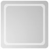 vidaXL LED vannas spogulis Caurspīdīgs 60 x 60 cm rūdīts stikls