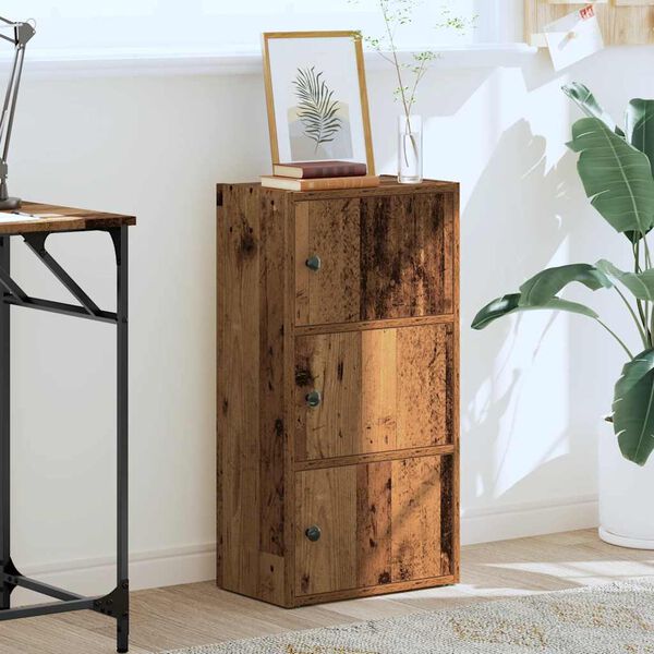 vidaXL grāmatu plaukts, veca koka, 40x24x77 cm, inženierijas koks