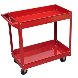 vidaXL instrumentu ratiņi, 100 kg, sarkani