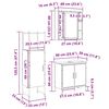 vidaXL Vannas istabas mēbeļu komplekts 3 pcs Brūna 60 x 30 x 60 cm
