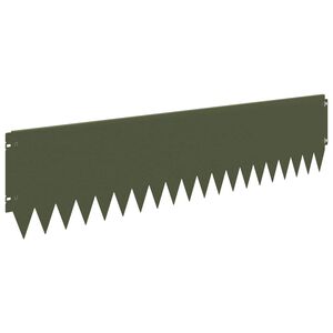 vidaXL Zāliena Apmale 10 pcs 103 x 25 cm Tērauds Olīvu zaļ&scaron;