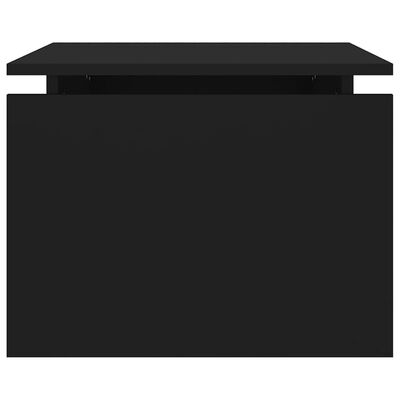 vidaXL kafijas galdiņš, melns, 68x50x38 cm, skaidu plāksne