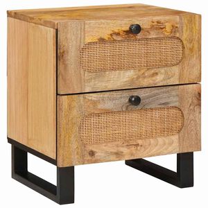 vidaXL Nakts skapītis Dabiska 40 x 33 x 46 cm Cieta mango koksne