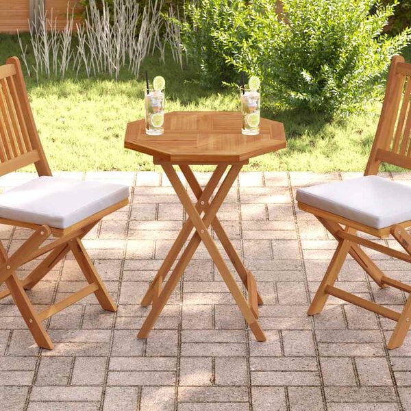 vidaXL galda virsma, 60x60x2,5 cm, masīvs tīkkoks, astoņstūra forma