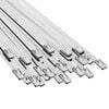 vidaXL Kabeļa saite 25 gab. 4,6 x 350 mm Sudraba