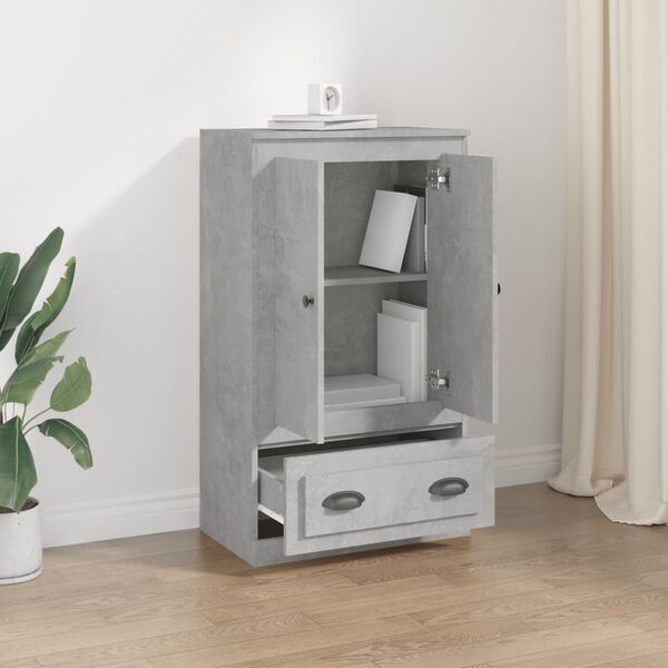 vidaXL augstais skapis, pelēks, 60x35,5x103,5 cm, inženierijas koks