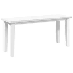 vidaXL Sols 90 cm Balta masīvkoka gumija