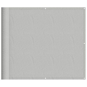 vidaXL balkona aizslietnis, gai&scaron;i pelēks, 90x700 cm, 100% poliestera