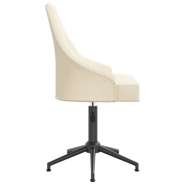 vidaXL biroja krēsls, krēmkrāsas samts