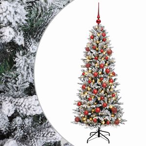 vidaXL Mākslīgā Ziemassvētku egle ar bumbiņu 120 cm 150 LED