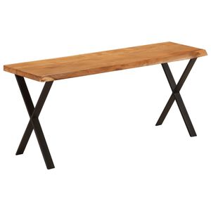vidaXL sols, dabīgas formas malas, 105 cm, akācijas masīvkoks