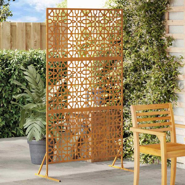 vidaXL Privātuma ekrāns Pelēka 100 x 50 x 180 cm Laika tērauds