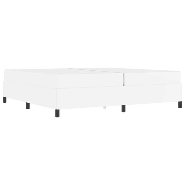 vidaXL Gultas rāmis ar matraci Balts 200 x 200 cm audums