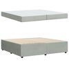vidaXL Gultas rāmis ar matraci Gai&scaron;i pelēks 200 x 200 cm audums