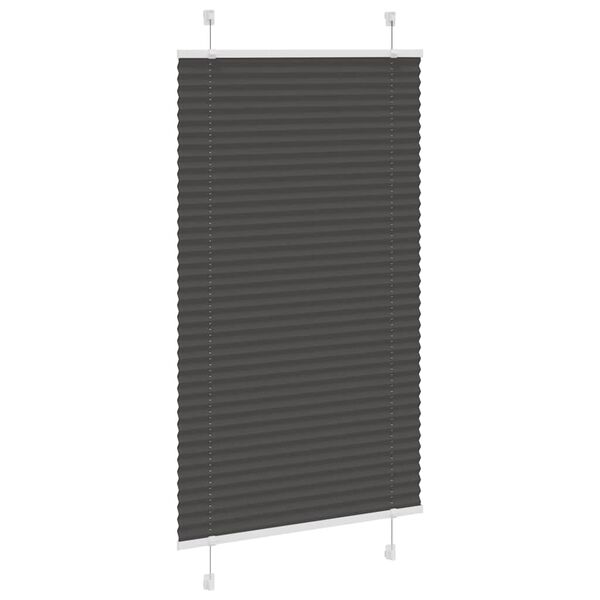 vidaXL kroku žalūzija melna 75x150 cm auduma platums 74,4 cm