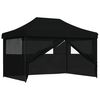 vidaXL Balles telts 279 x 410 x 315 cm Melns Oksforda audums