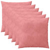 vidaXL Spilvenu pārvalks 6 pcs HEERLEN Rozā 60 x 60 cm Samts