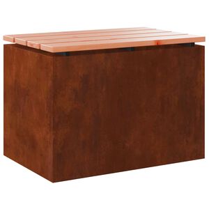 vidaXL Dārza sols 1 -Seater 60 x 40 x 43 cm Novecināts tērauds Rūsa