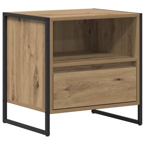 vidaXL Naktsgaldiņ&scaron; Mākslīgā ozola 50 x 39,5 x 50 cm Inženierijas koks