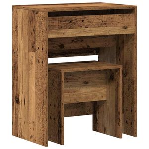 vidaXL Tērpu galds 2 gab. Vecs koks 60 x 40 x 75 cm Inženierijas koks