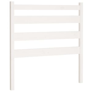 vidaXL gultas galvgalis, balts, 106x4x100 cm, priedes masīvkoks