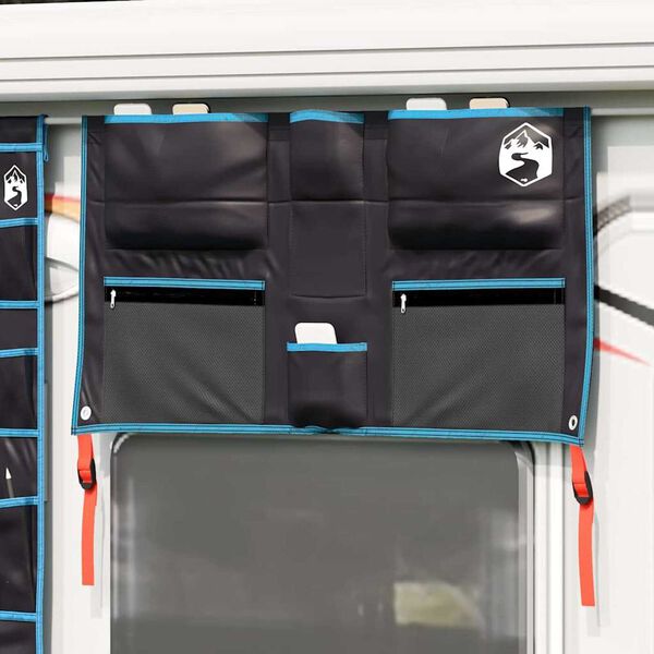 vidaXL Uzglabāšanas soma Melna un zila 98 x 47 cm Oksfordas audums