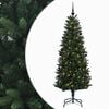 vidaXL Mākslīgā Ziemassvētku egle ar bumbiņu 150 cm 150 LED