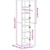 vidaXL Augstais skapītis Vecs koks 40 x 42,5 x 185 cm