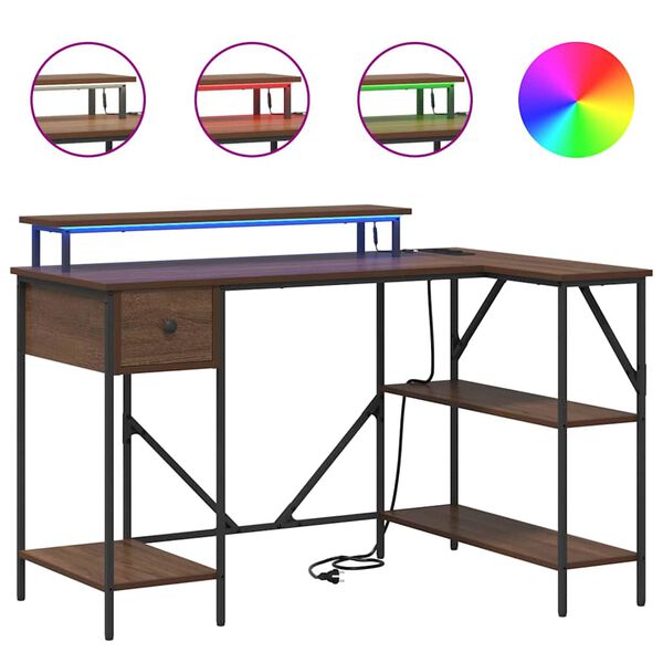 vidaXL Galds Brūns ozols 120 x 79 x 86,5 cm Inženierijas koks