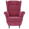 vidaXL atpūtas krēsls ar kāju soliņu, vīnsarkans samts